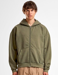 Build Your Brand BY295 Vintage Heavy Zip Hoodie