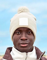 Beechfield B338R Appliqué Patch Pom Beanie