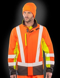 Result Genuine Recycled R506X Recycled 3-Layer Printable 3-Tone Safety Softshell Jacket