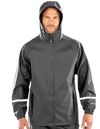 Result Genuine Recycled R915X Prism PU Waterproof Jacket with Reflective Bands &amp; Recycled Backing