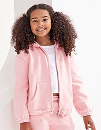 TriDri® TR61B Kids Recycled Cropped Oversize Full-Zip Hoodie