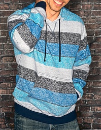 Burnside 8603 Printed Striped Marl Pullover