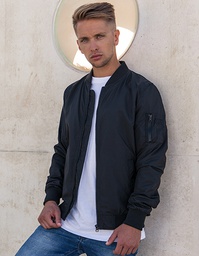 Build Your Brand BY045 Nylon Bomber Jacket
