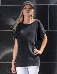 Build Your Brand BY053 Ladies´ Acid Washed Extended Shoulder Tee