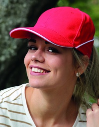 L-merch CA-25-07 Cap White-Stripe