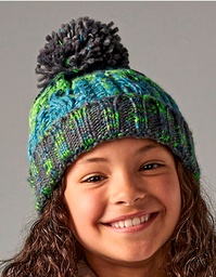 Beechfield B486b Junior Corkscrew Pom Pom Beanie