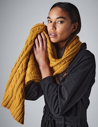 Beechfield B499 Cable Knit Melange Scarf