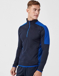 Finden+Hales LV571 Adults 1/4 Zip Midlayer With Contrast Panelling