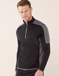 Finden+Hales LV571 Adults 1/4 Zip Midlayer With Contrast Panelling