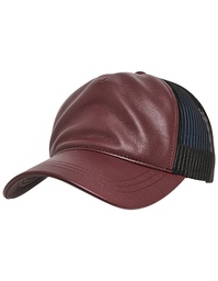FLEXFIT 6606LT Leather Trucker Cap