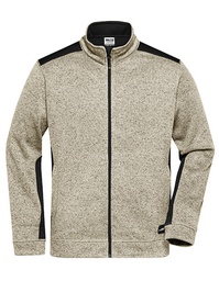 James&amp;Nicholson JN862 Men´s Knitted Workwear Fleece Jacket -STRONG-