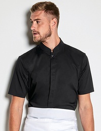 Bargear KK122 Men´s Tailored Fit Bar Shirt Mandarin Collar Short Sleeve