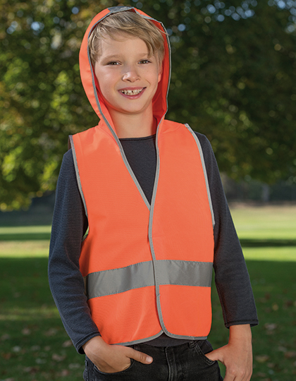 Korntex KXKWH Kids` Hooded Safety Vest EN 1150