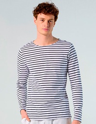 SOL´S 01402 Men´s Long Sleeve Striped T-Shirt Marine