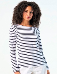 SOL´S 01403 Women´s Long Sleeve Striped T-Shirt Marine