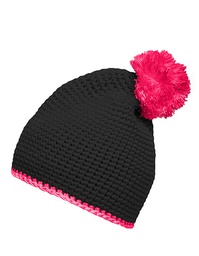 Myrtle beach MB7964 Pompon Hat With Contrast Stripe
