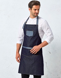 Premier Workwear PR127 Domain Contrast Denim Bib Apron