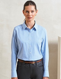 Premier Workwear PR320 Women´s Microcheck (Gingham) Long Sleeve Cotton Shirt