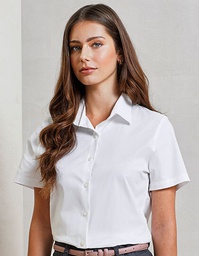 Premier Workwear PR346 Women´s Stretch Fit Poplin Short Sleeve Cotton Shirt
