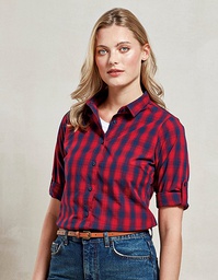 Premier Workwear PR350 Women´s Mulligan Check Cotton Long Sleeve Shirt