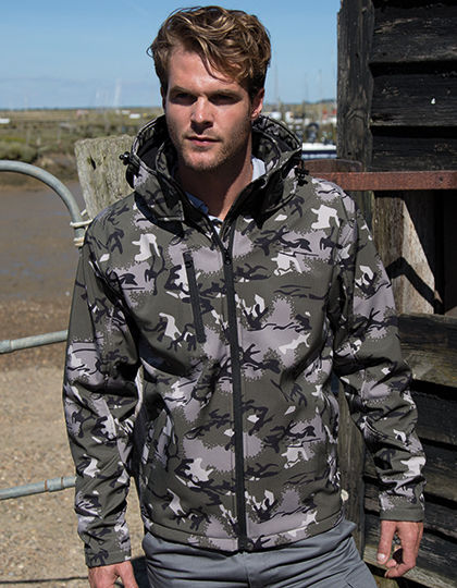 Result R235X Camo TX Performance Hooded Softshell Jacket