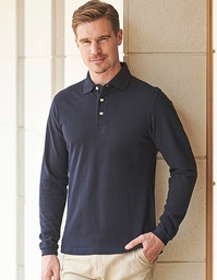 Henbury H105 Long Sleeved Cotton Piqué Polo Shirt