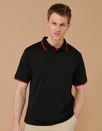 Henbury H482 Men´s Coolplus® Short Sleeved Tipped Polo Shirt