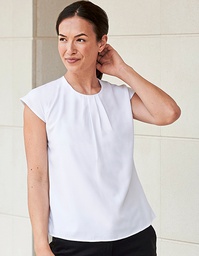 Henbury H597 Ladies´ Pleat Front Short Sleeve Blouse