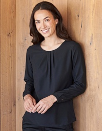 Henbury H598 Ladies´ Pleat Front Long Sleeved Blouse