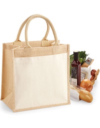 [1000243248] Westford Mill W426 Cotton Pocket Jute Midi Bag