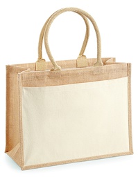 [1000243258] Westford Mill W427 Cotton Pocket Jute Shopper