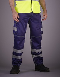 YOKO HV018T Hi-Vis Cargo Trousers With Knee Pad Pockets