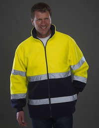 YOKO HVK10B Hi-Vis 2 Bands 2-Tone Fleece Jacket