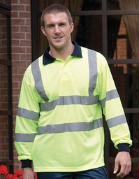 YOKO HVJ310 Hi-Vis Long Sleeve Polo