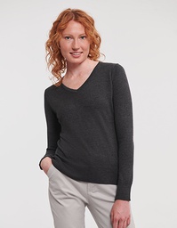 Russell Collection R-710F-0 Ladies´ V-Neck Knitted Pullover