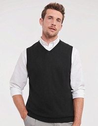 Russell Collection R-716M-0 Men's V-Neck Sleeveless Knitted Pullover
