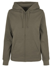Build Your Brand Basic BB009 Ladies Basic Zip Hoody