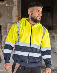 Korntex KXZHO Hi-Vis Workwear Hooded Sweat-Jacket Galway