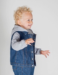 Larkwood LW750 Denim Jacket With Fleece Hood And Sleeves