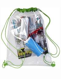 L-merch 0927 Transparent PVC Drawstring Backpack
